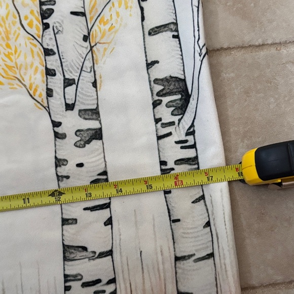 Rabbit and Birch Tree Print Pillow Cover - Picture 3 of 5